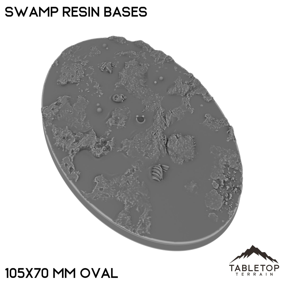 Tabletop Terrain Bases 105×70 mm oval / Single Swamp Resin Bases