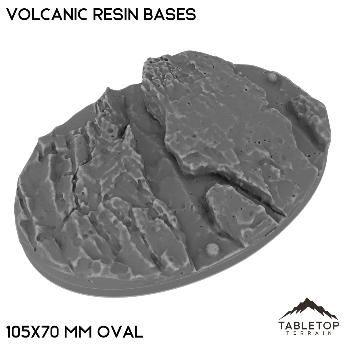 Tabletop Terrain Bases 105×70 mm oval / Single Volcanic Resin Bases