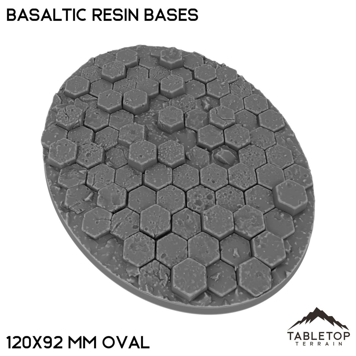 Tabletop Terrain Bases 120×92 mm oval / Single Basaltic Resin Bases