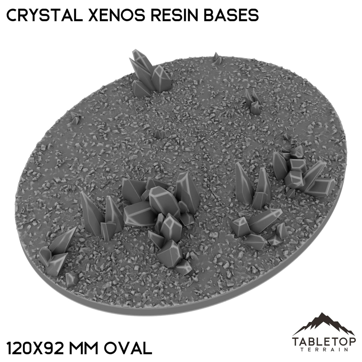 Tabletop Terrain Bases 120×92 mm oval / Single Crystal Xenos Resin Bases