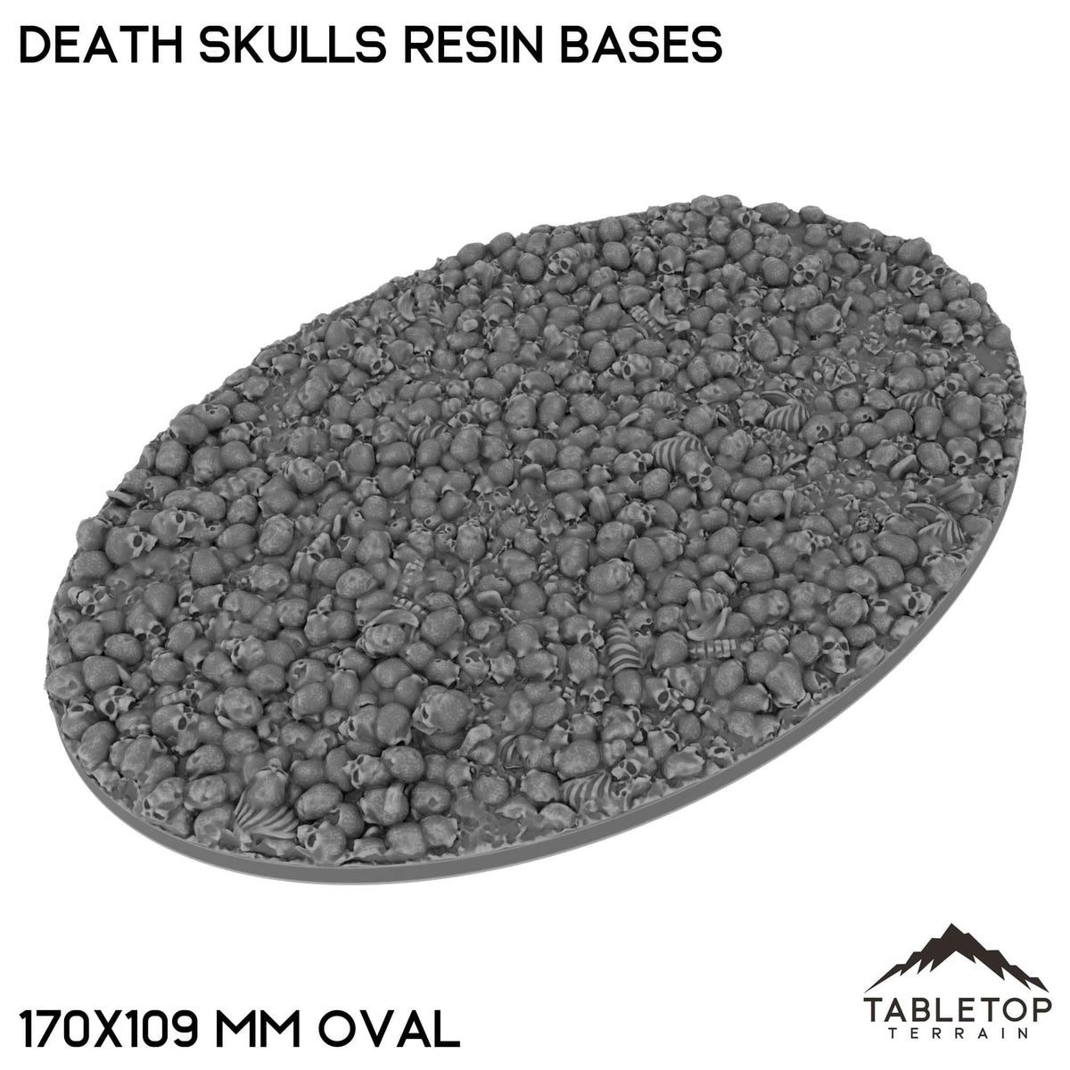 Tabletop Terrain Bases 170×109 mm oval / Single Death Skulls Resin Bases