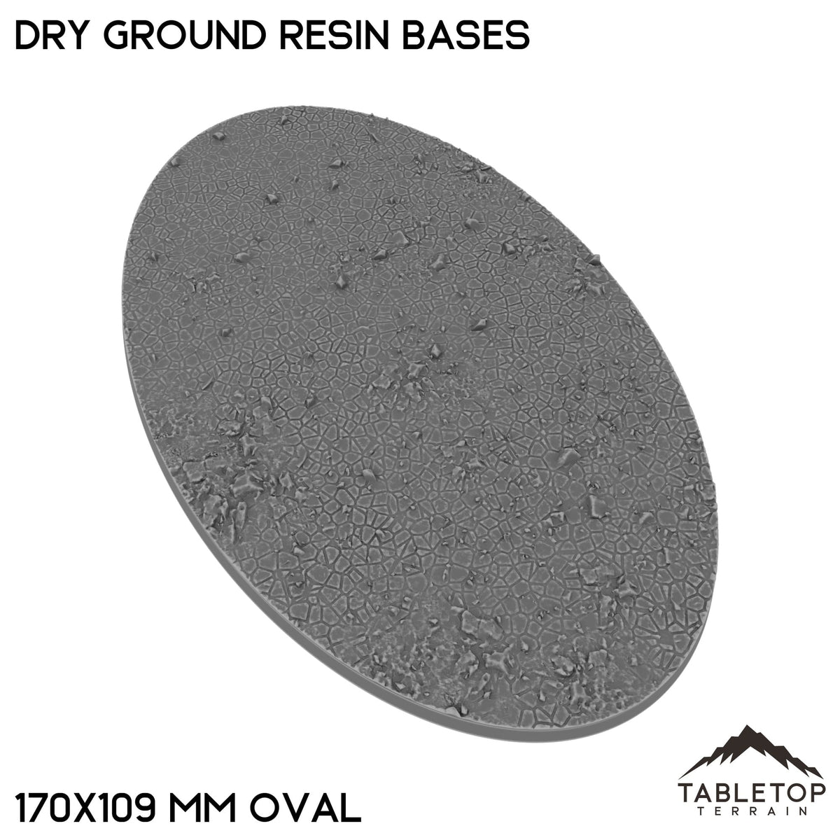 Tabletop Terrain Bases 170×109 mm oval / Single Dry Ground Resin Bases