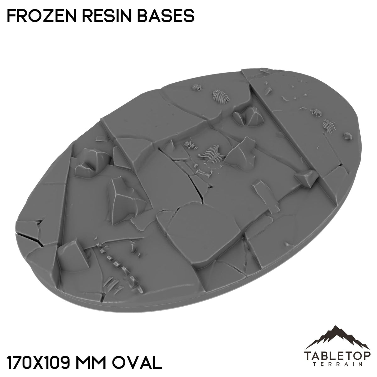 Tabletop Terrain Bases 170×109 mm oval / Single Frozen Resin Bases