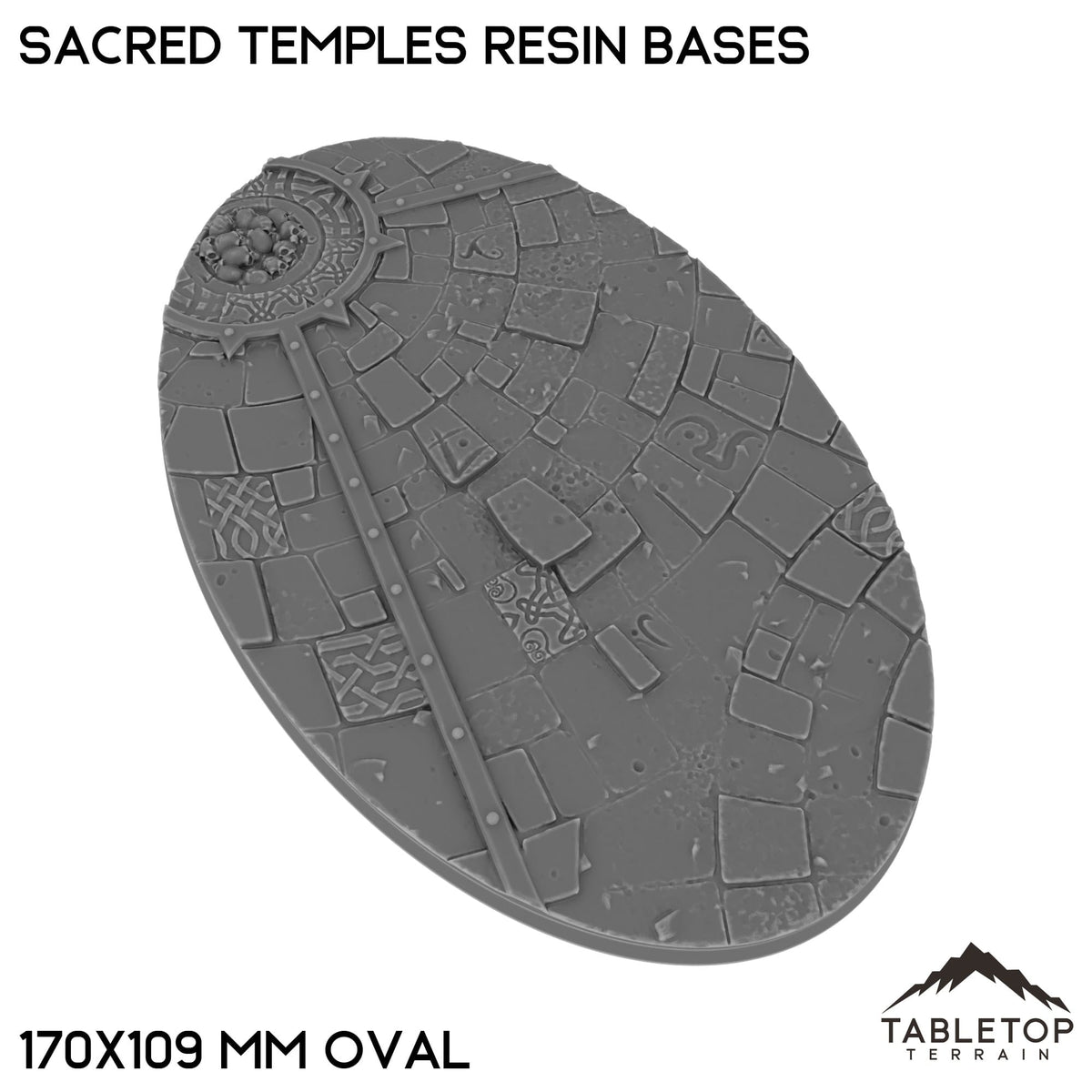 Tabletop Terrain Bases 170×109 mm oval / Single Sacred Temples Resin Bases