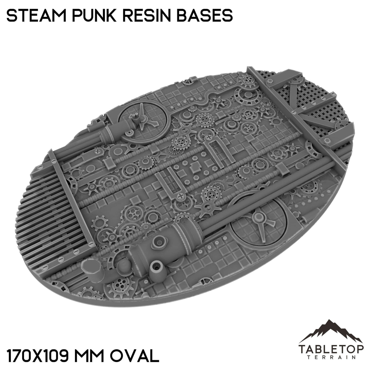 Tabletop Terrain Bases 170×109 mm oval / Single Steam Punk Resin Bases