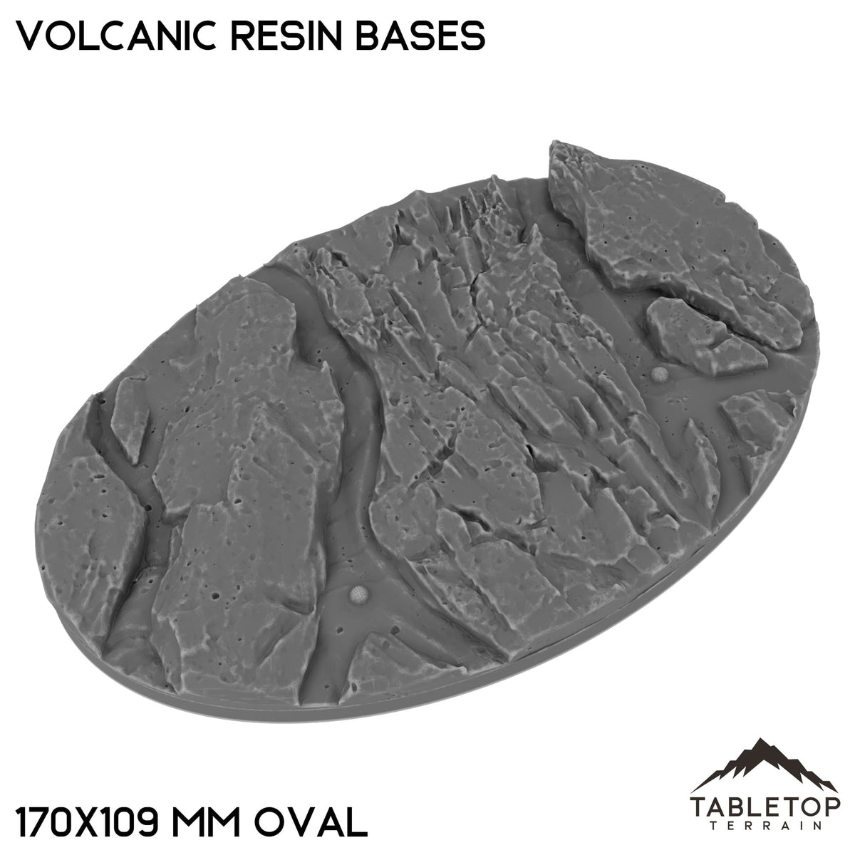 Tabletop Terrain Bases 170×109 mm oval / Single Volcanic Resin Bases