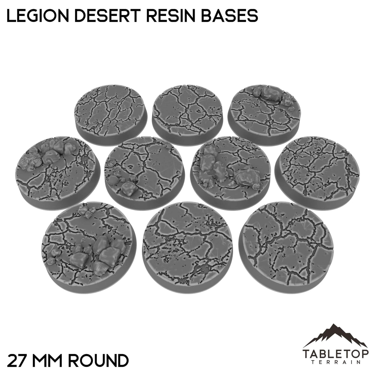 Tabletop Terrain Bases 27 mm / Single Legion Desert Resin Bases