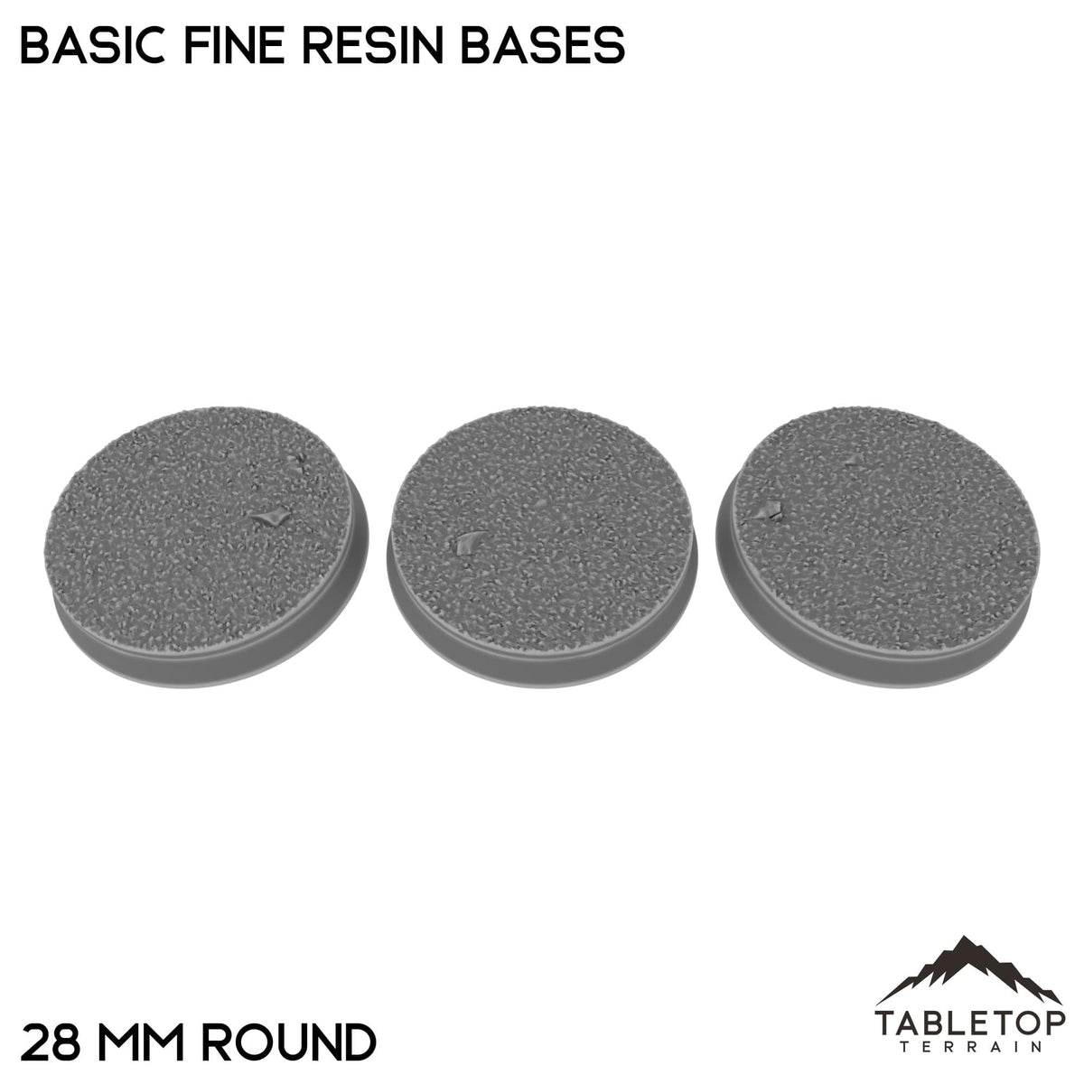 Tabletop Terrain Bases 28 mm / Single Basic Fine Resin Bases