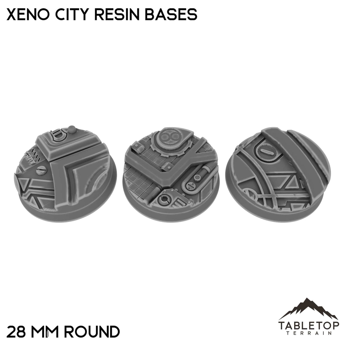 Tabletop Terrain Bases 28 mm / Single Xeno City Resin Bases