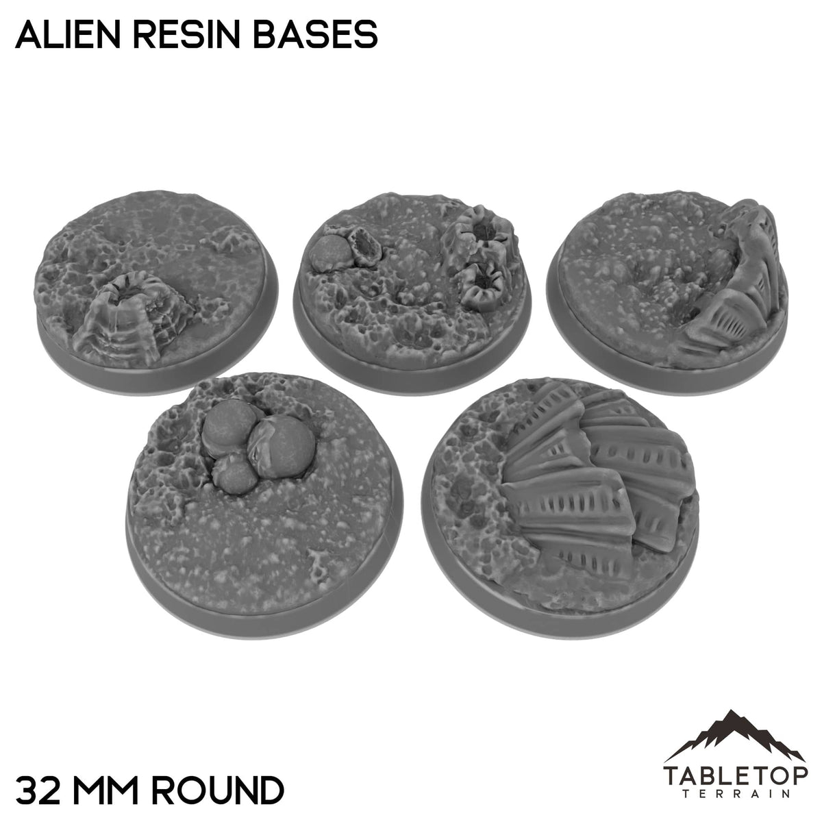 Tabletop Terrain Bases 32 mm / Single Alien Resin Bases