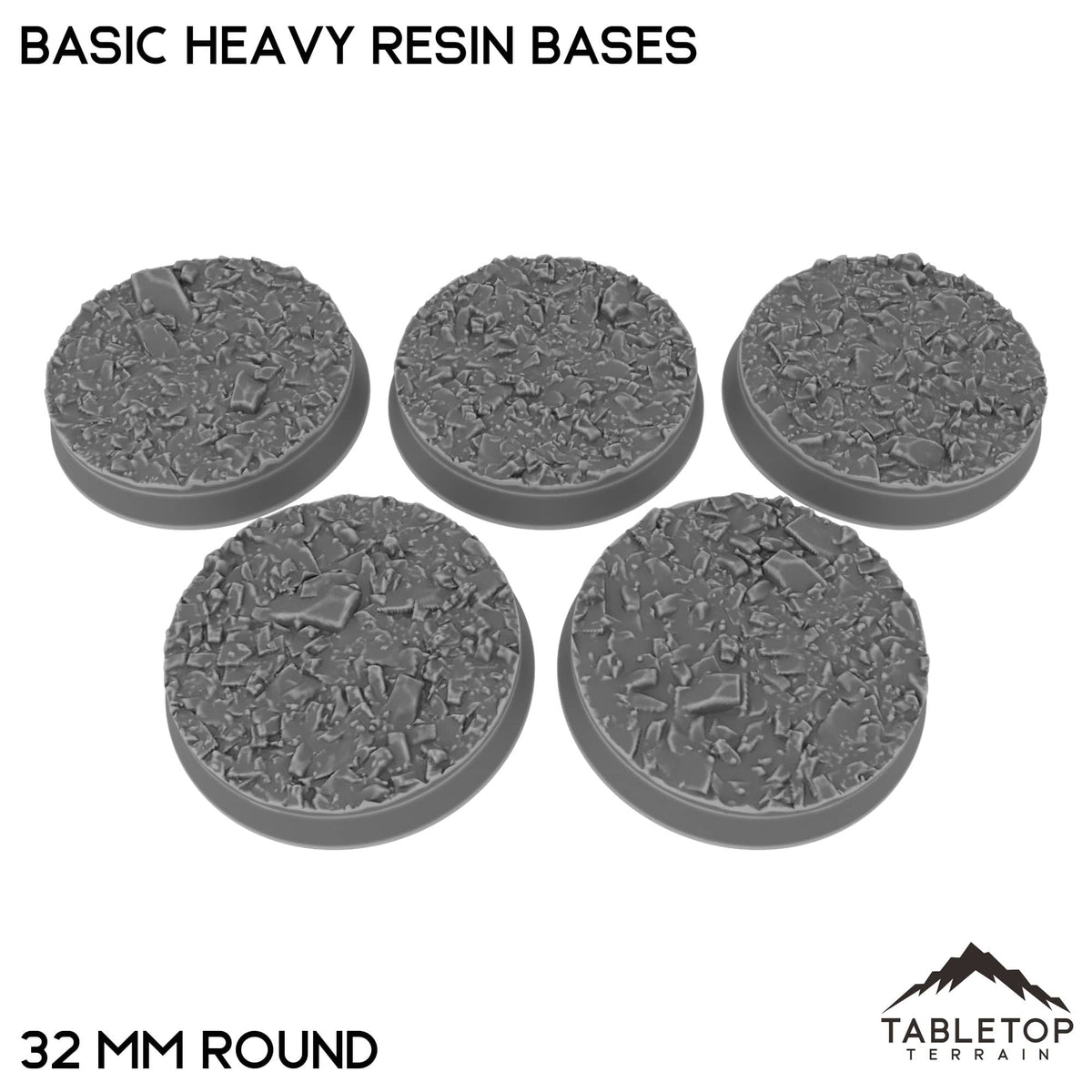 Tabletop Terrain Bases 32 mm / Single Basic Heavy Resin Bases