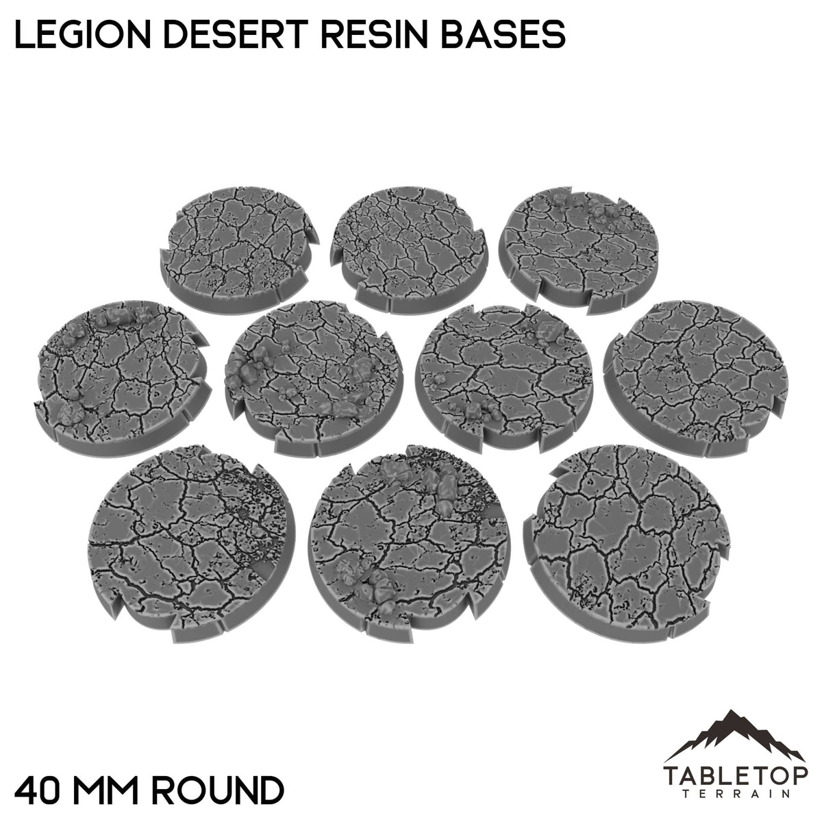 Tabletop Terrain Bases 40 mm / Single Legion Desert Resin Bases