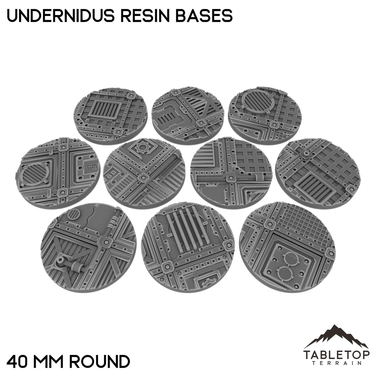 Tabletop Terrain Bases 40 mm / Single Undernidus Resin Bases