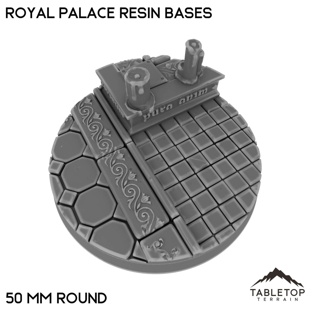 Tabletop Terrain Bases 50 mm / Single Royal Palace Resin Bases