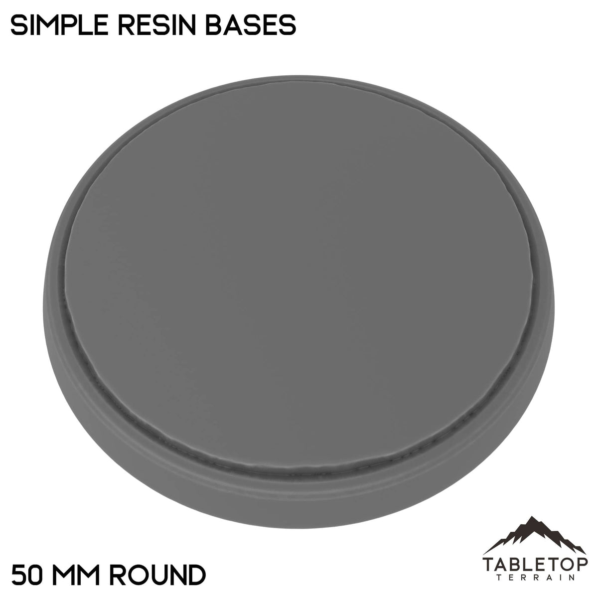 Tabletop Terrain Bases 50 mm / Single Simple Resin Bases