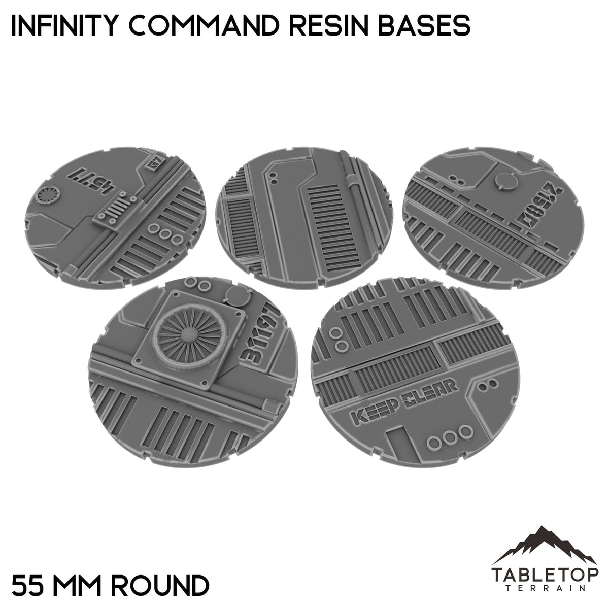 Tabletop Terrain Bases 55 mm / Single Infinity Command Resin Bases
