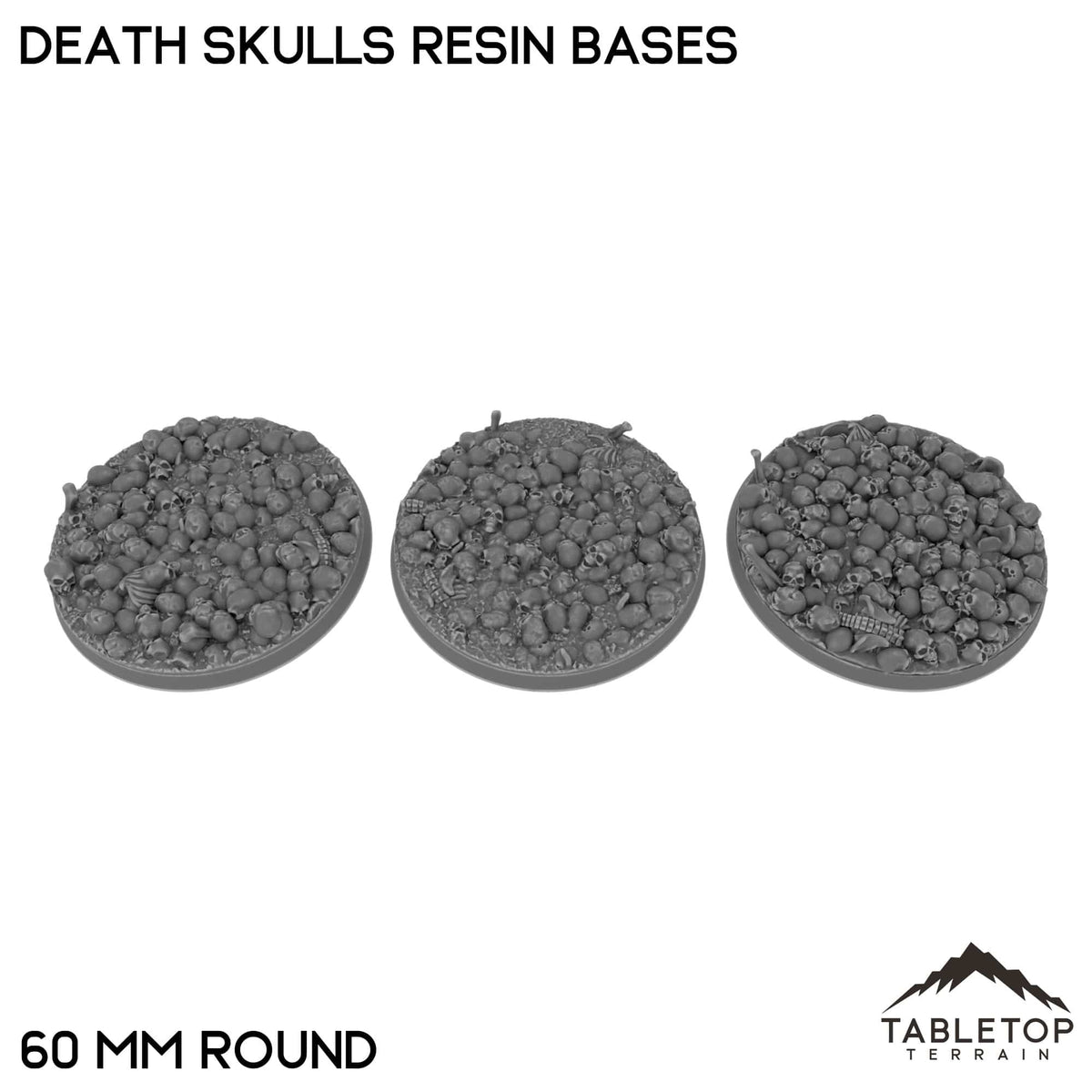 Tabletop Terrain Bases 60 mm / Single Death Skulls Resin Bases