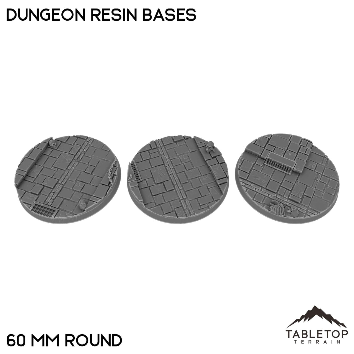 Tabletop Terrain Bases 60 mm / Single Dungeon Resin Bases