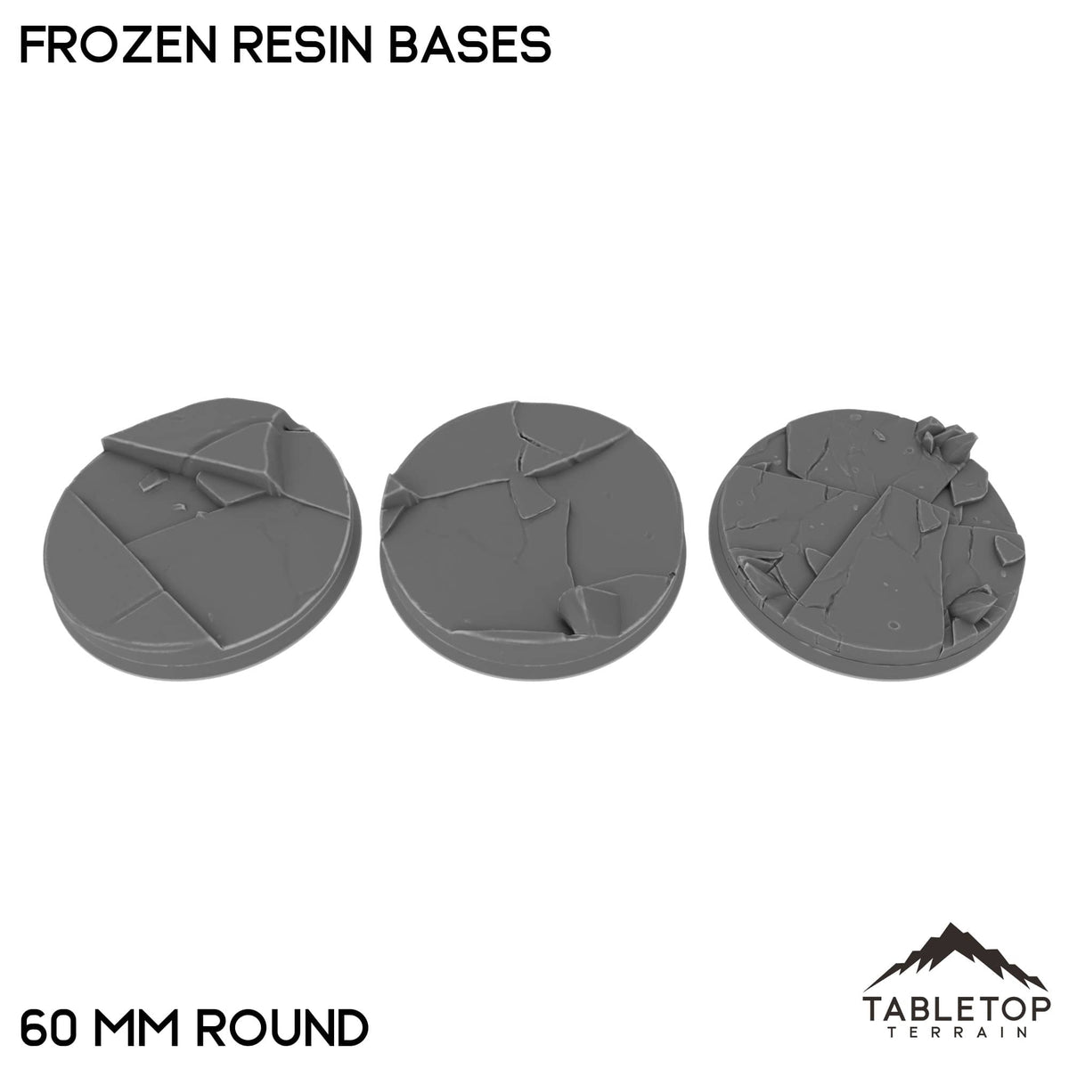 Tabletop Terrain Bases 60 mm / Single Frozen Resin Bases
