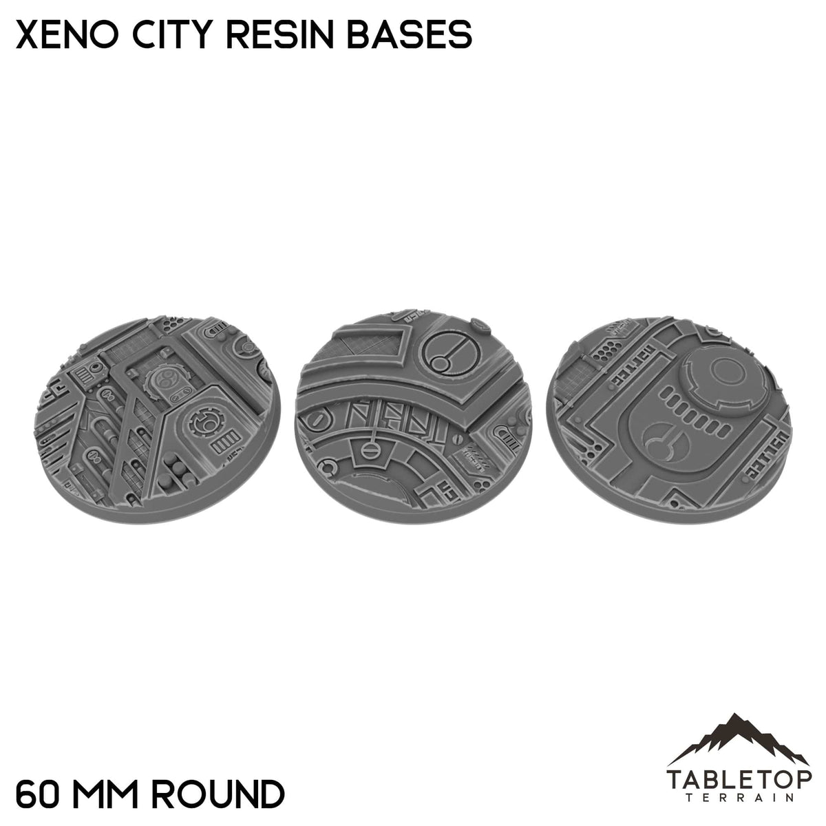 Tabletop Terrain Bases 60 mm / Single Xeno City Resin Bases