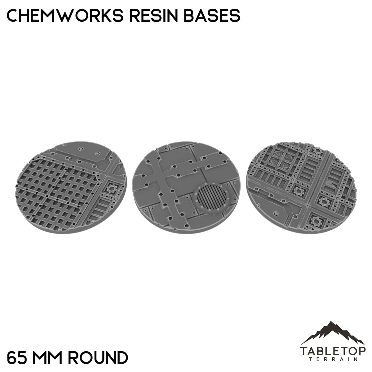 Tabletop Terrain Bases 65 mm / Single Chemworks Resin Bases