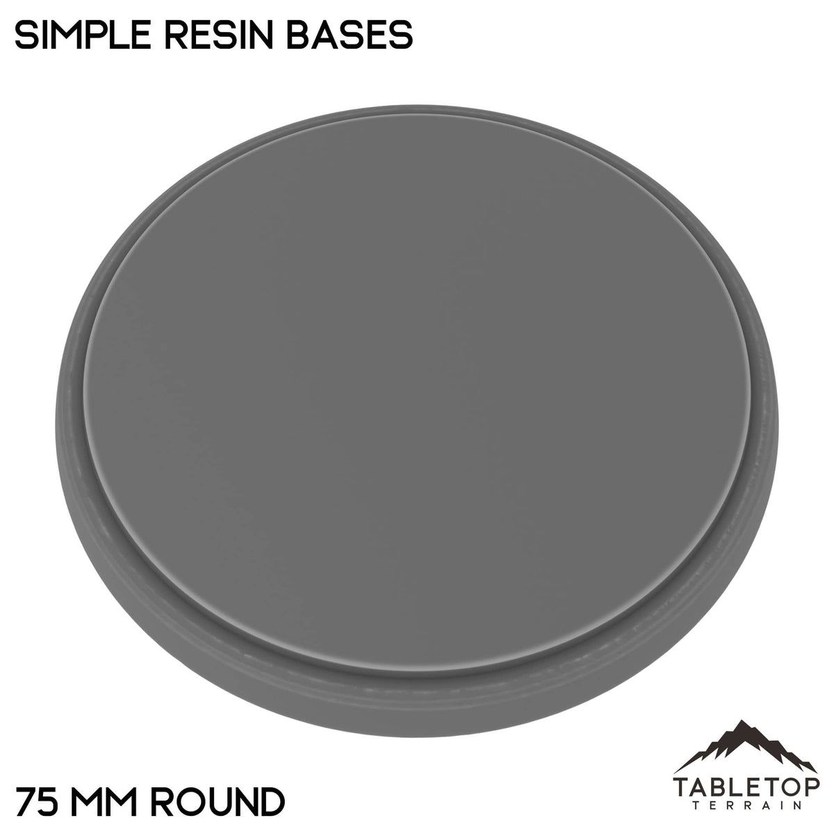 Tabletop Terrain Bases 75 mm / Single Simple Resin Bases