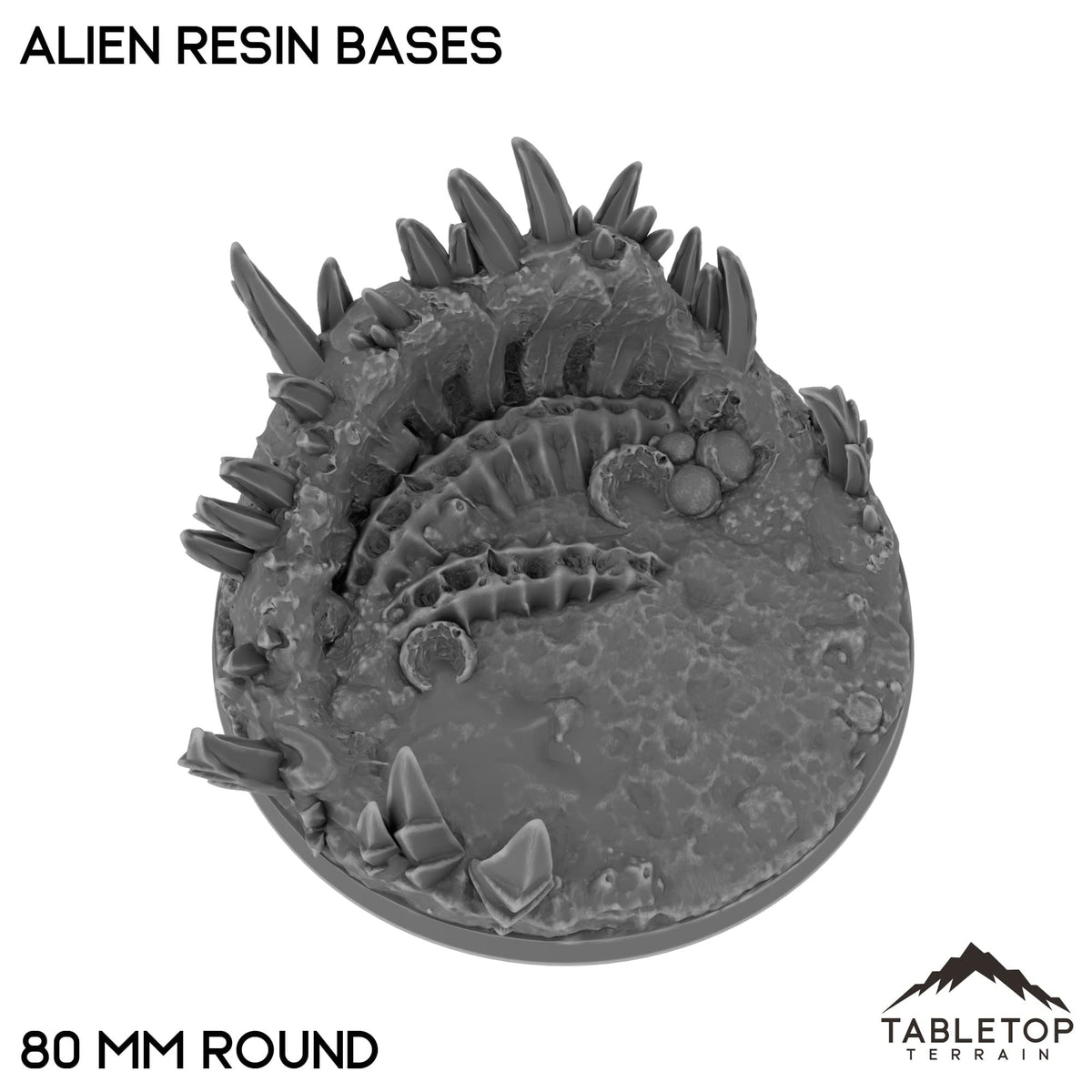 Tabletop Terrain Bases 80 mm / Single Alien Resin Bases