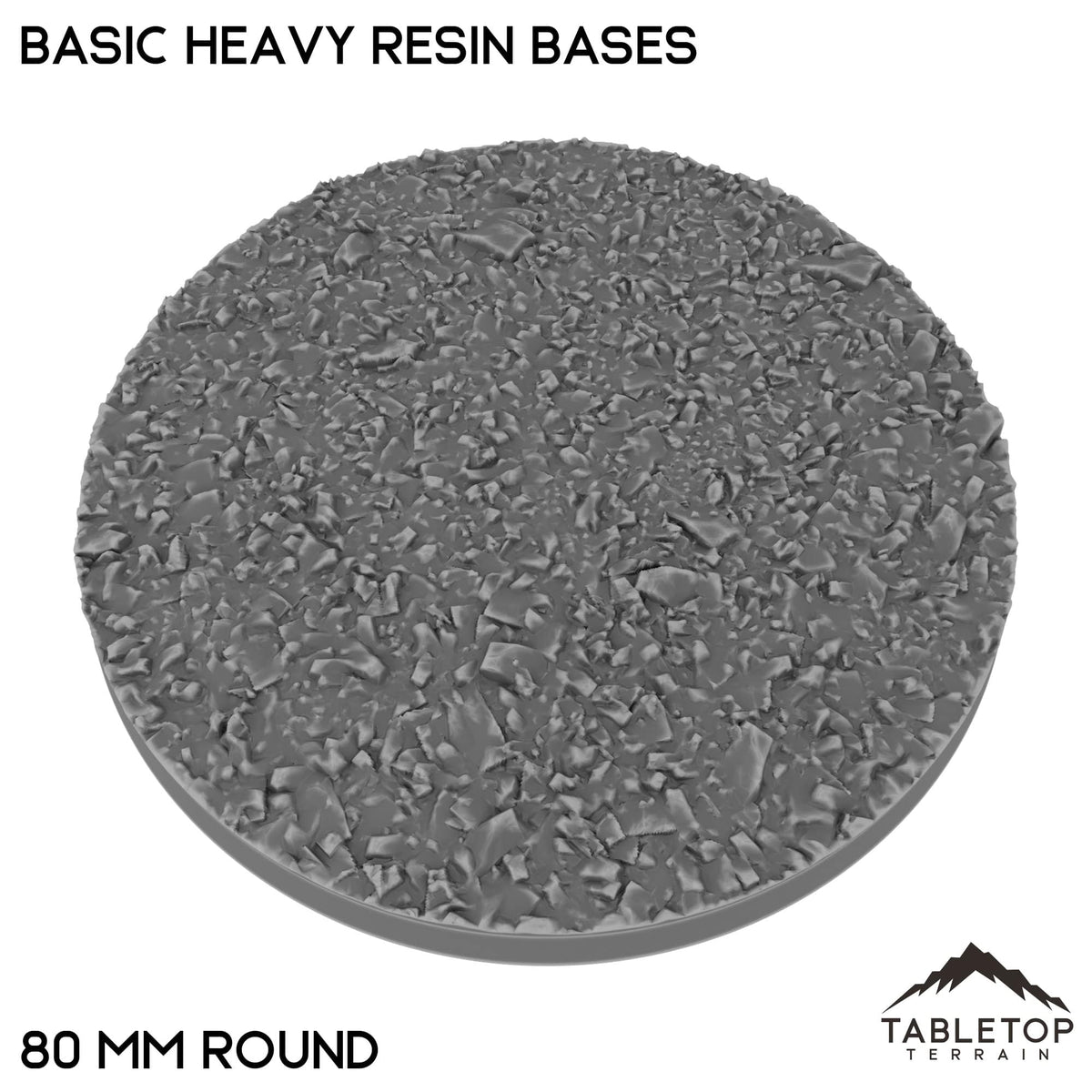 Tabletop Terrain Bases 80 mm / Single Basic Heavy Resin Bases