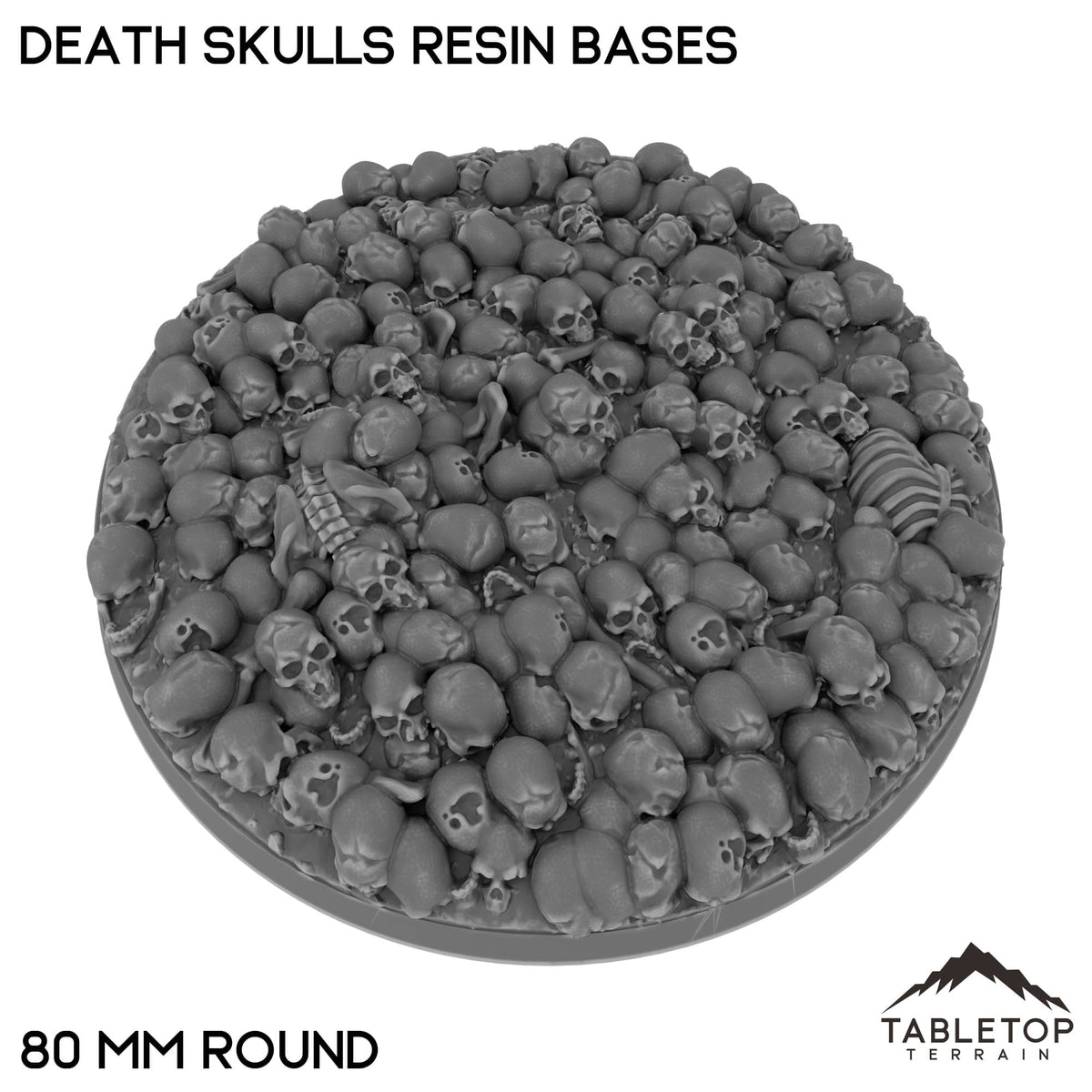 Tabletop Terrain Bases 80 mm / Single Death Skulls Resin Bases