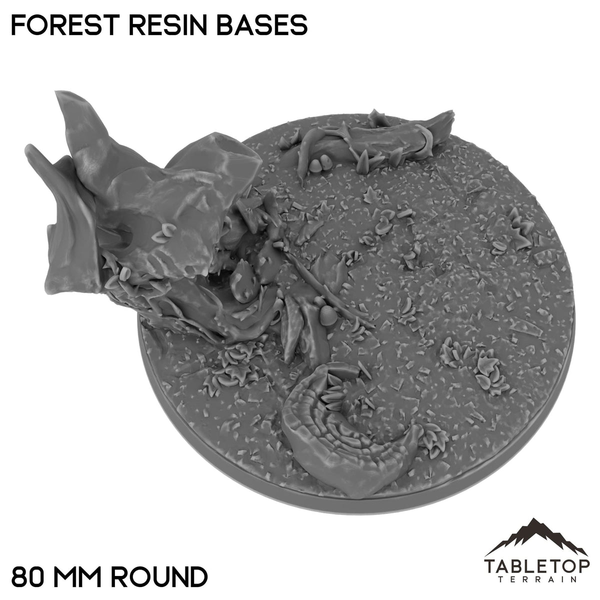 Tabletop Terrain Bases 80 mm / Single Forest Resin Bases