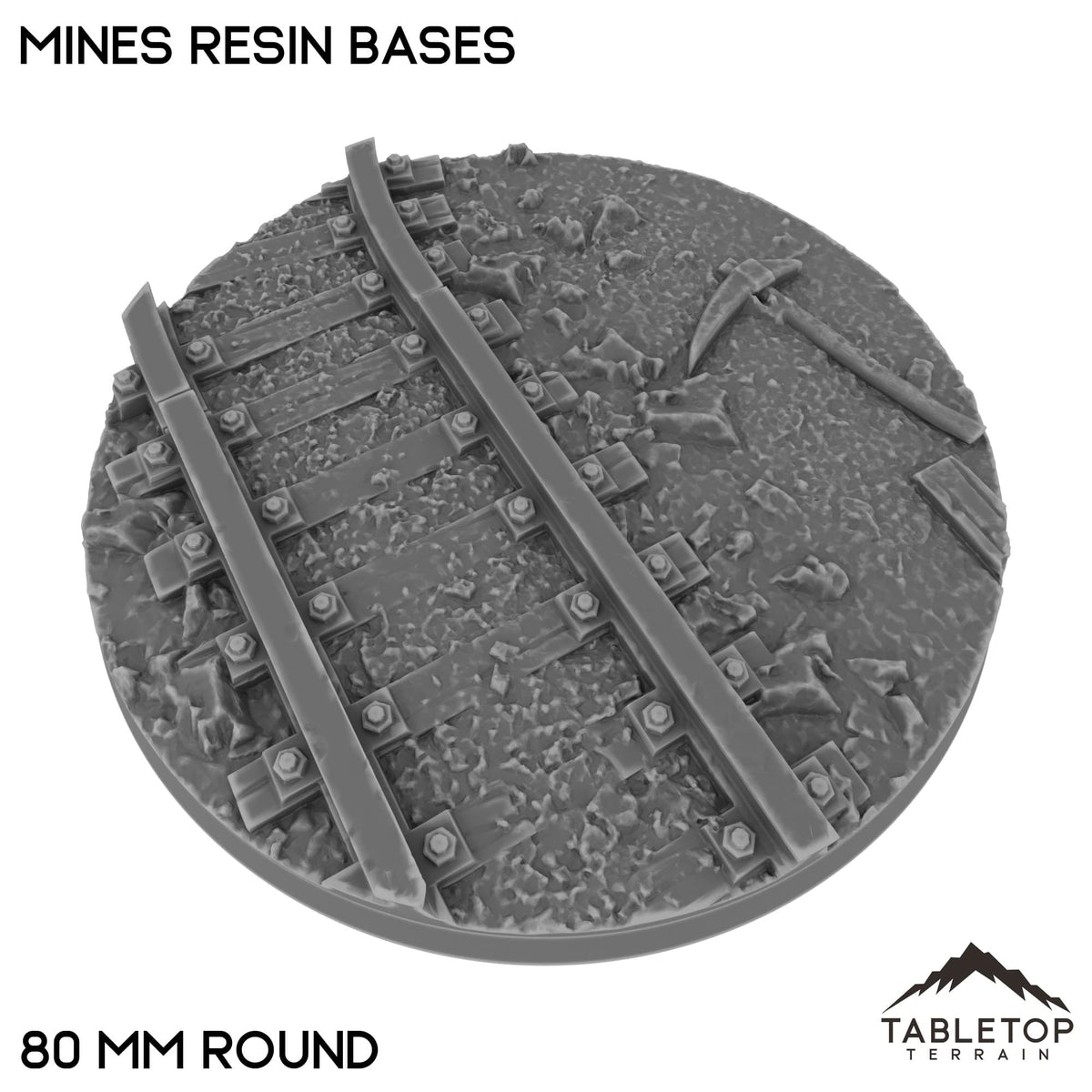 Tabletop Terrain Bases 80 mm / Single Mines Resin Bases