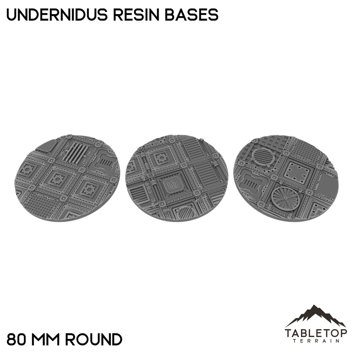 Tabletop Terrain Bases 80 mm / Single Undernidus Resin Bases