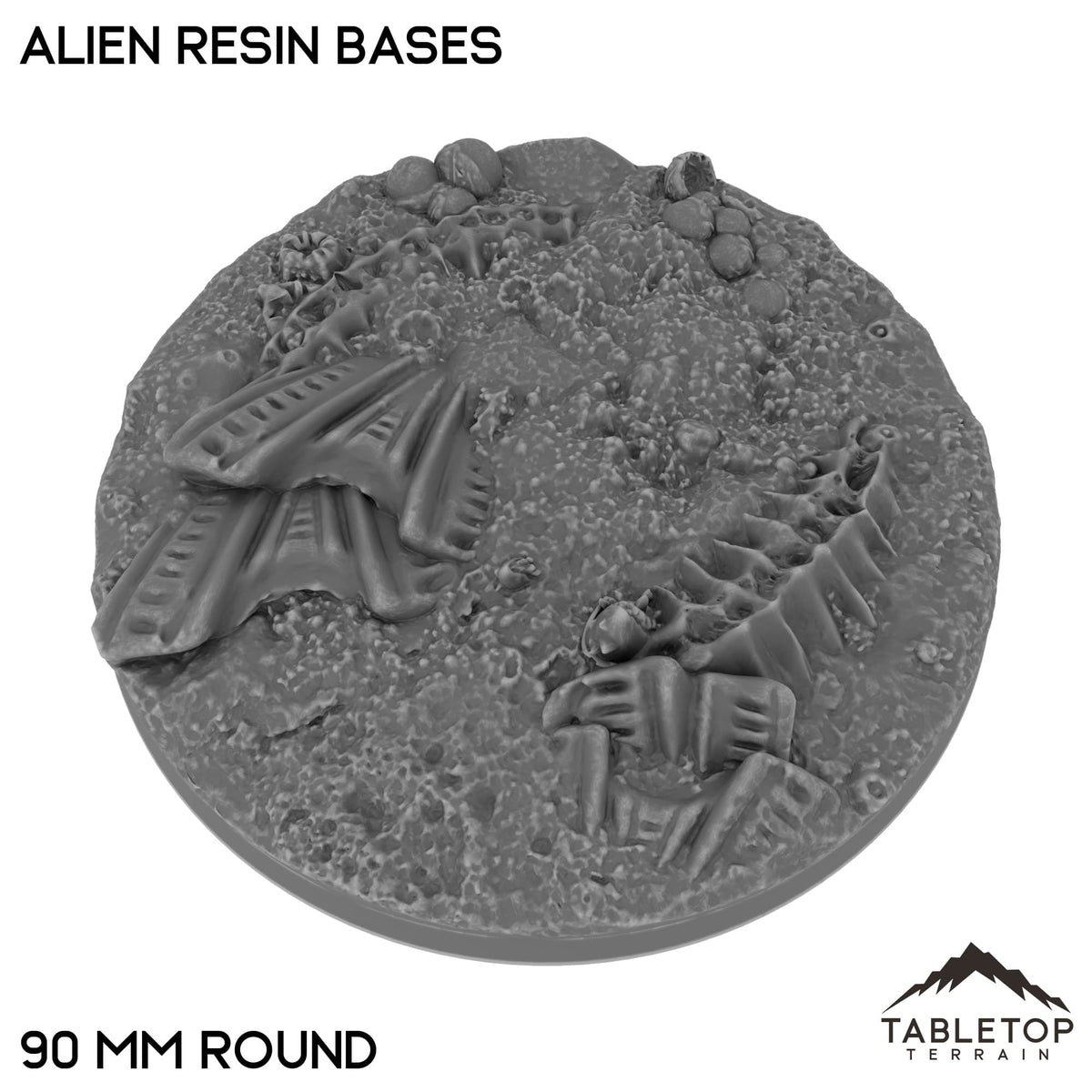 Tabletop Terrain Bases 90 mm / Single Alien Resin Bases
