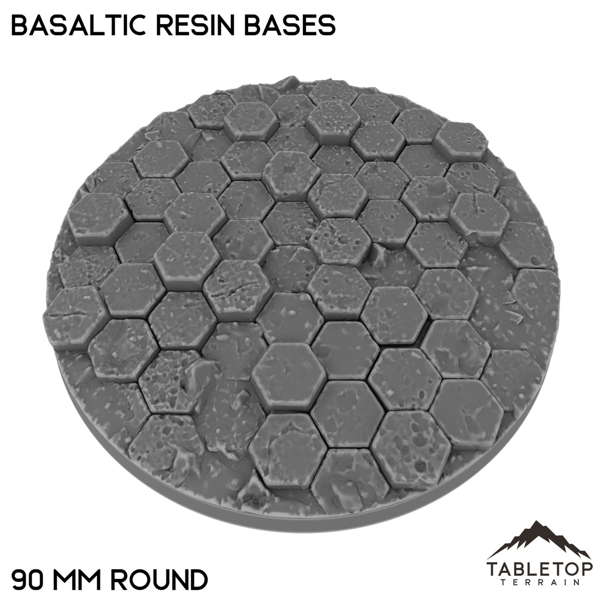 Tabletop Terrain Bases 90 mm / Single Basaltic Resin Bases