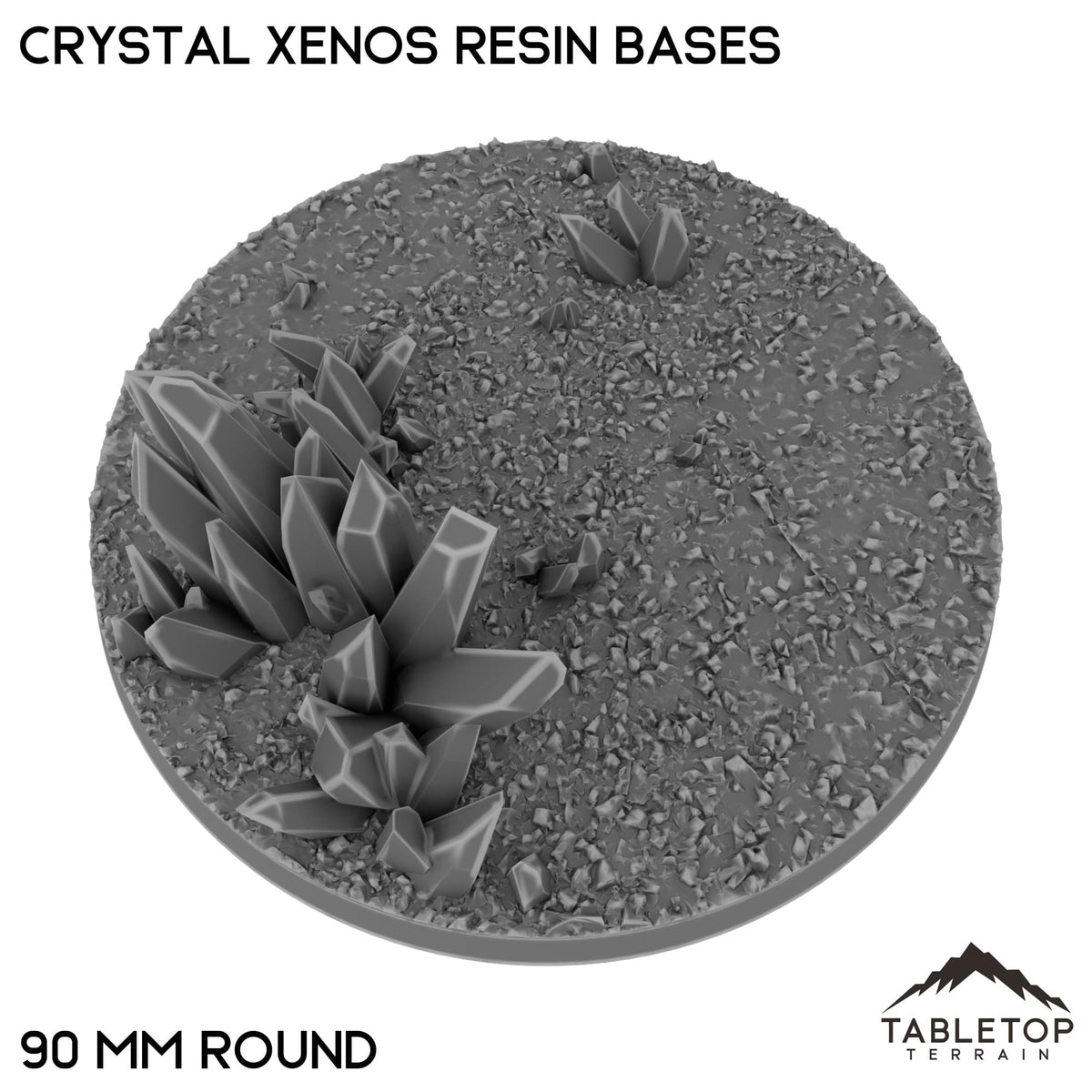 Tabletop Terrain Bases 90 mm / Single Crystal Xenos Resin Bases