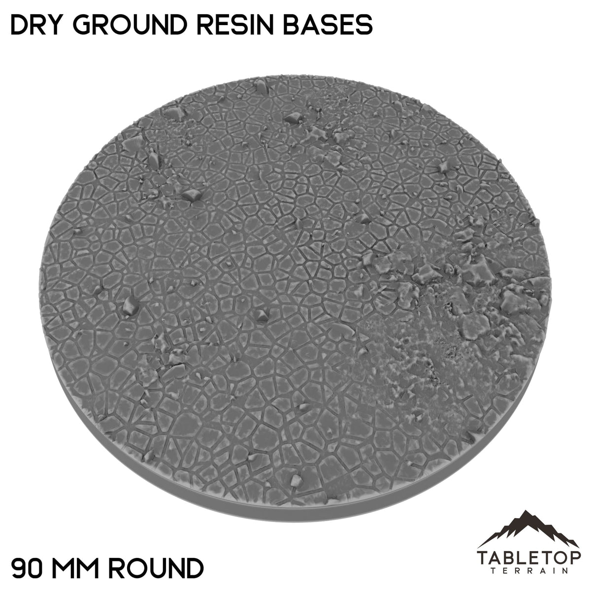 Tabletop Terrain Bases 90 mm / Single Dry Ground Resin Bases