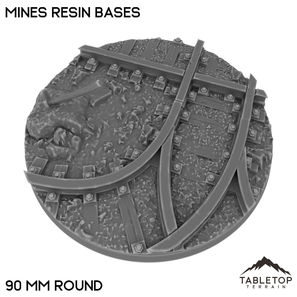 Tabletop Terrain Bases 90 mm / Single Mines Resin Bases