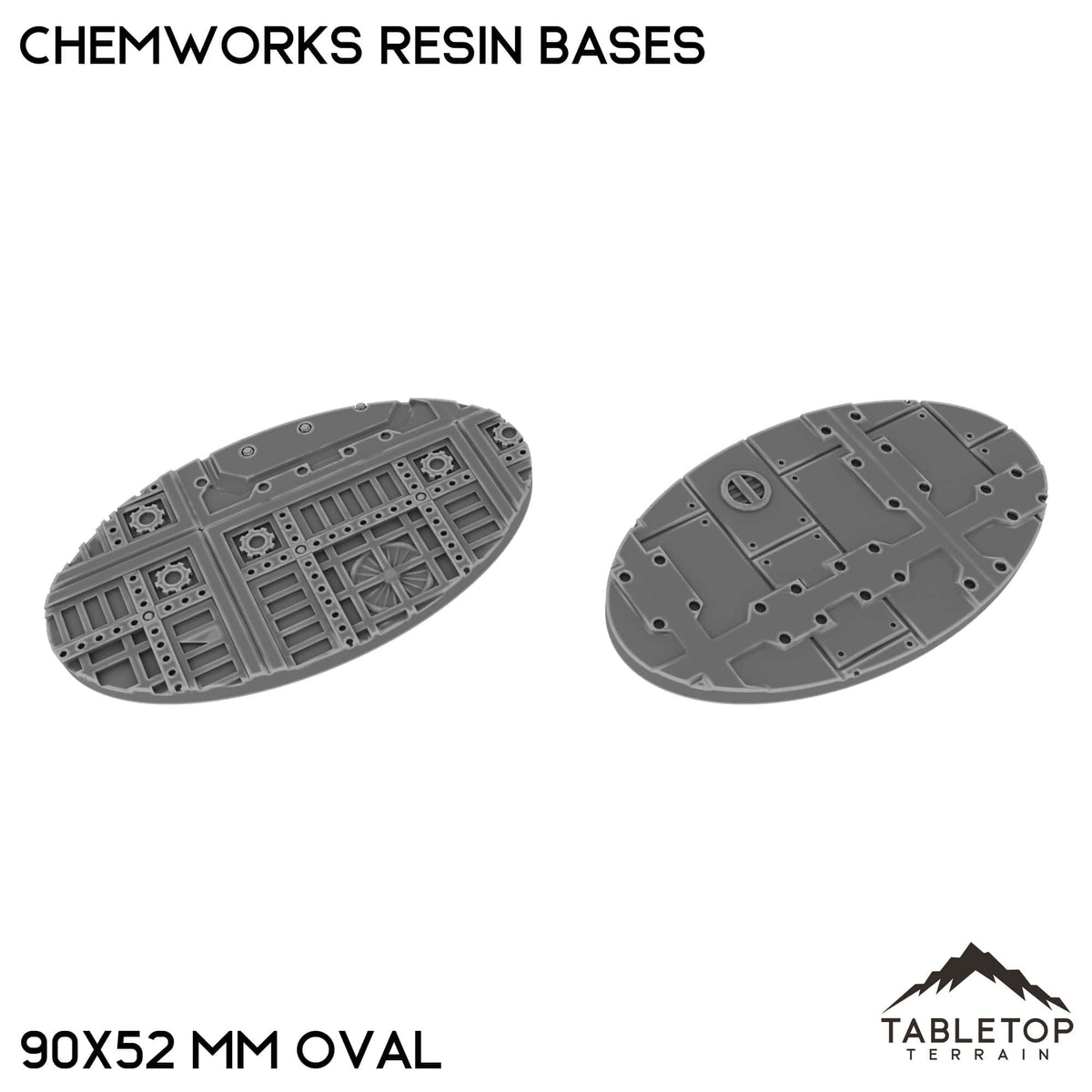 Tabletop Terrain Bases 90×52 mm oval / Single Chemworks Resin Bases