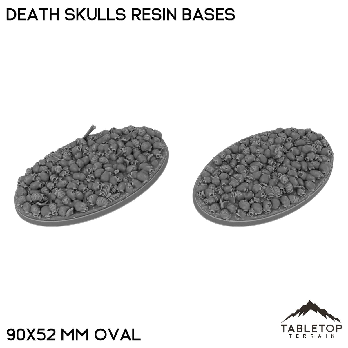 Tabletop Terrain Bases 90×52 mm oval / Single Death Skulls Resin Bases