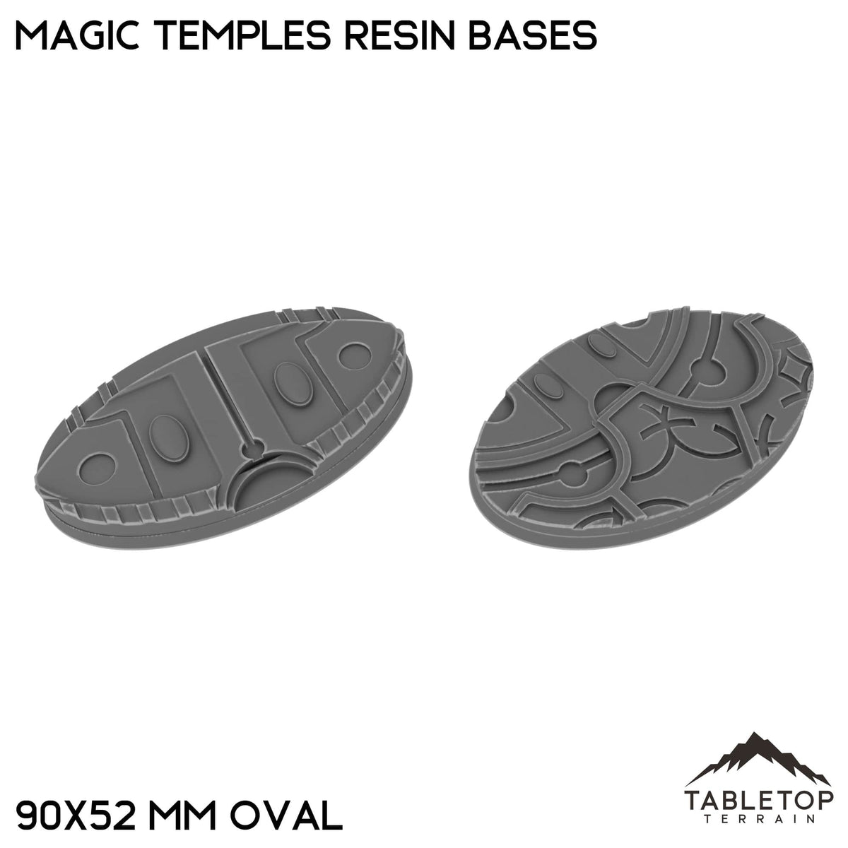 Tabletop Terrain Bases 90×52 mm oval / Single Magic Temples Resin Bases