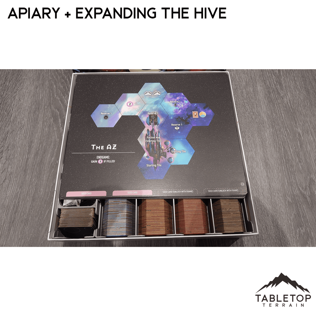 Tabletop Terrain Board Game Insert Apiary and Expanding the Hive Board Game Insert / Organizer