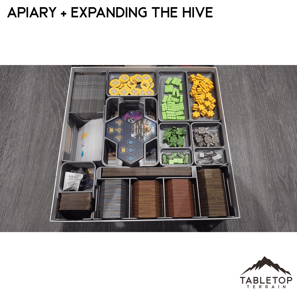 Tabletop Terrain Board Game Insert Apiary and Expanding the Hive Board Game Insert / Organizer