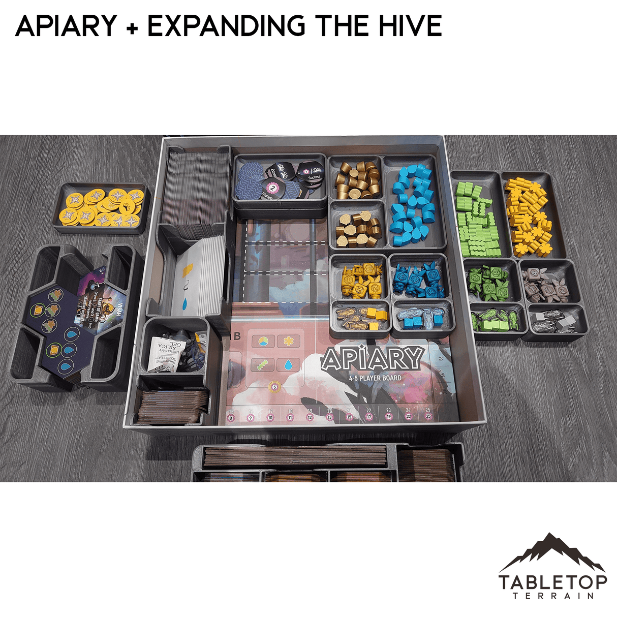 Tabletop Terrain Board Game Insert Apiary and Expanding the Hive Board Game Insert / Organizer