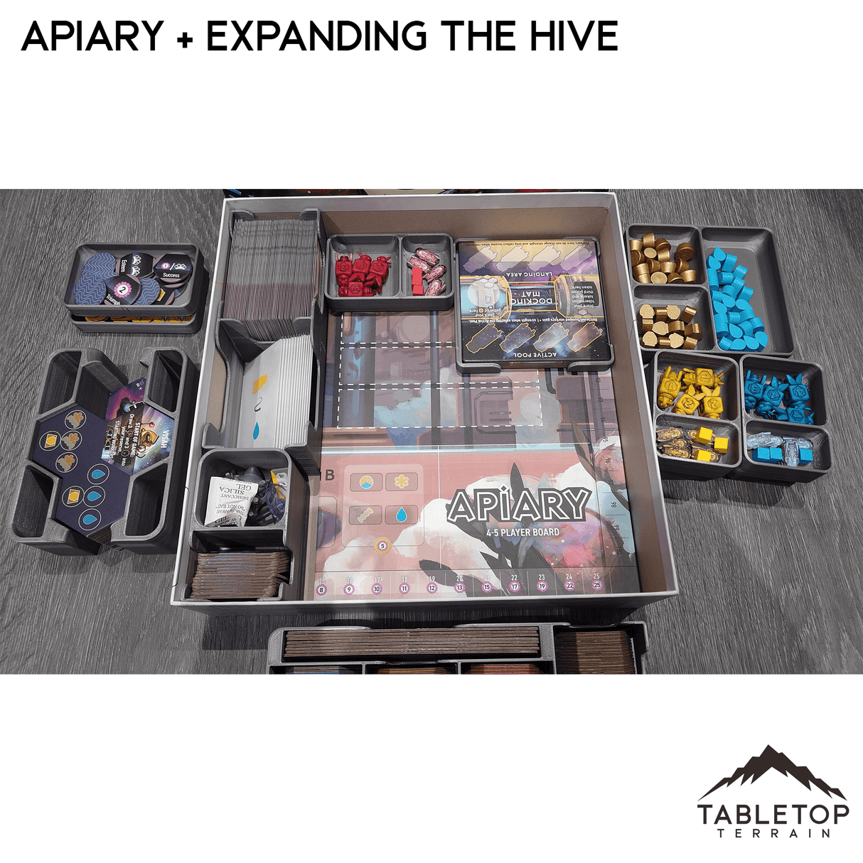 Tabletop Terrain Board Game Insert Apiary and Expanding the Hive Board Game Insert / Organizer
