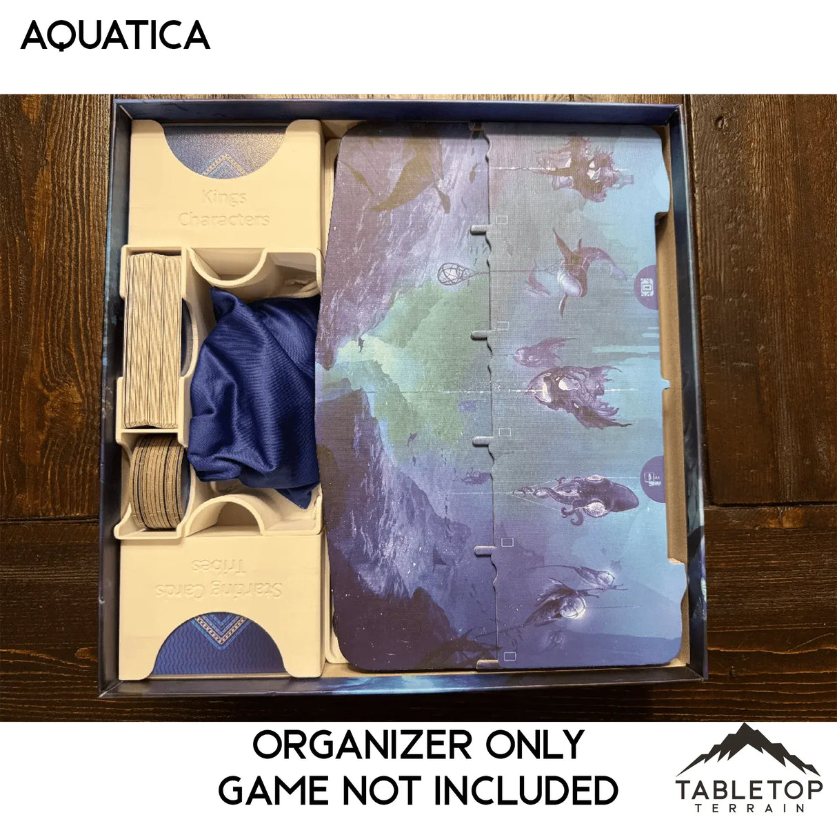 Tabletop Terrain Board Game Insert Aquatica + Expansions (Coral Reefs) Board Game Insert / Organizer