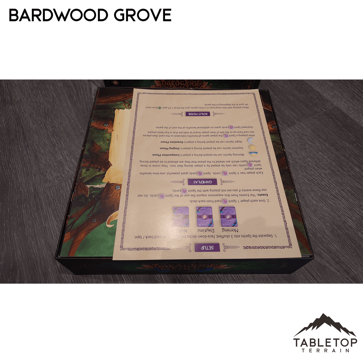 Tabletop Terrain Board Game Insert Bardwood Grove Board Game Insert / Organizer