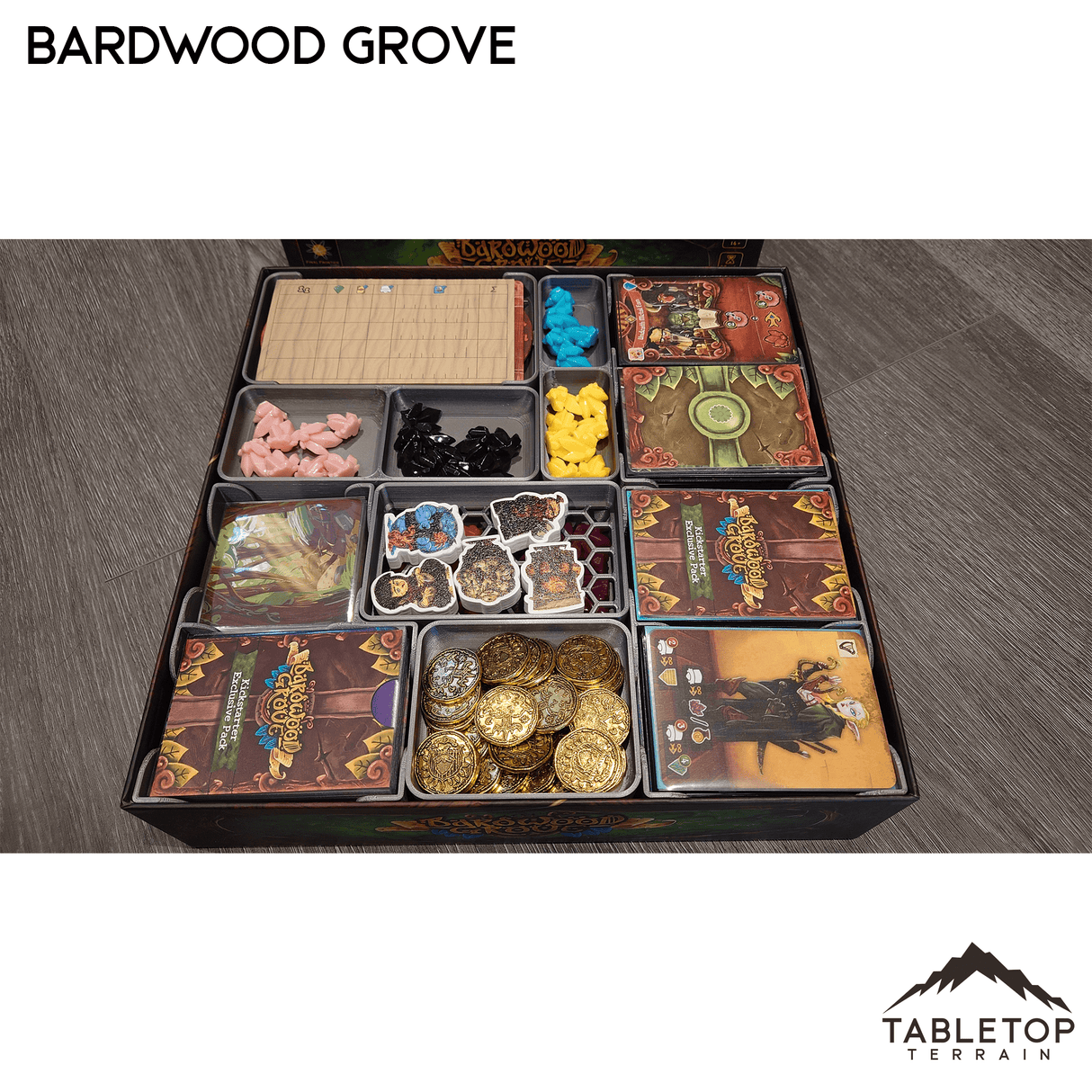 Tabletop Terrain Board Game Insert Bardwood Grove Board Game Insert / Organizer