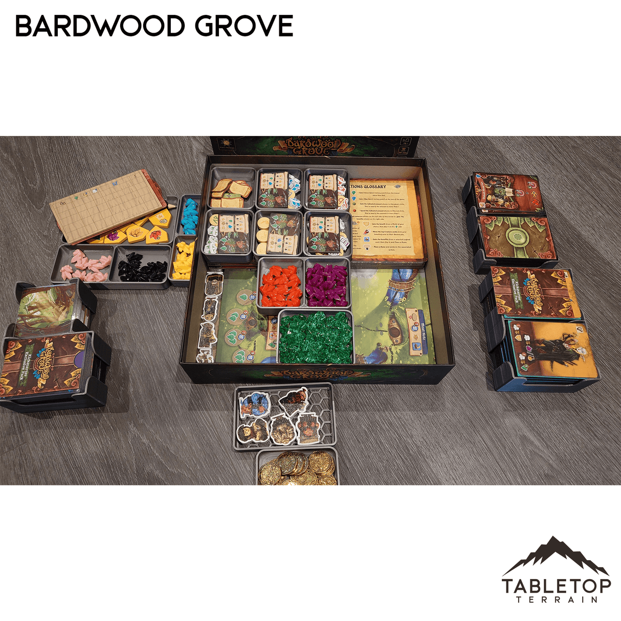 Tabletop Terrain Board Game Insert Bardwood Grove Board Game Insert / Organizer