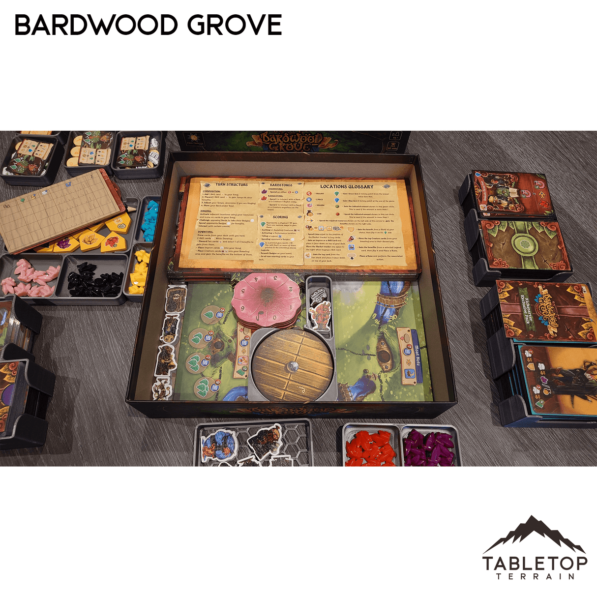 Tabletop Terrain Board Game Insert Bardwood Grove Board Game Insert / Organizer