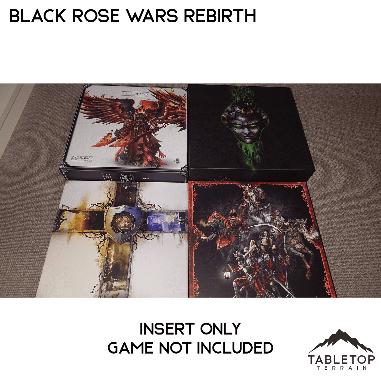 Tabletop Terrain Board Game Insert Black Rose Wars and Rebirth Board Game Insert / Organizer